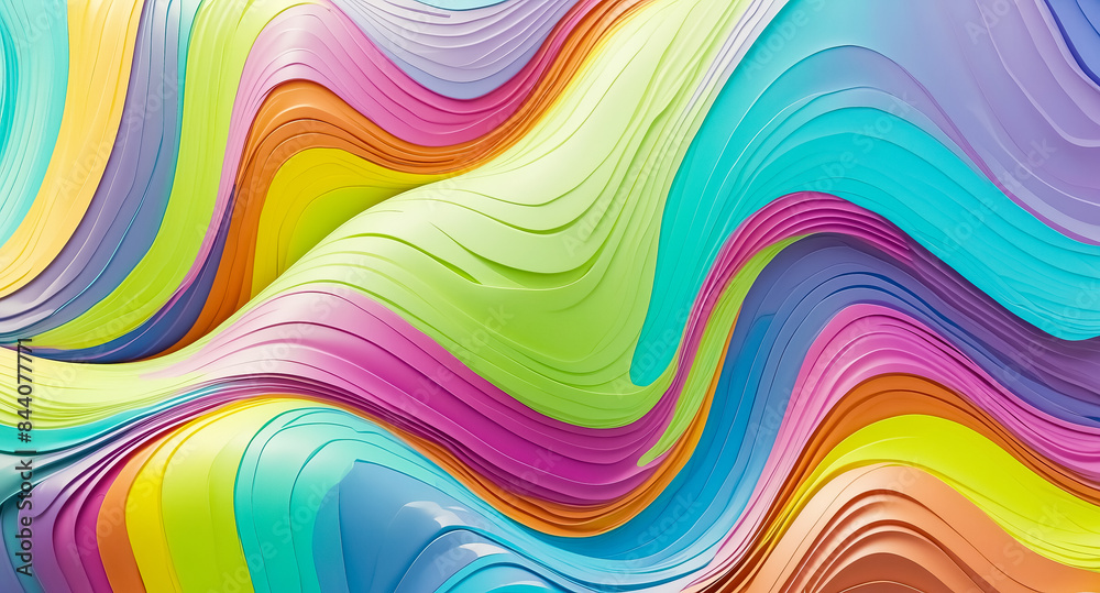 Abstract Colorful Wavy Pattern Abstract Colorful Wavy Pattern