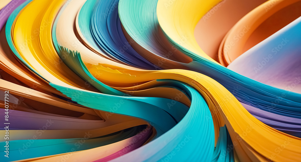 Abstract Colorful Swirling Paper Background Abstract Colorful Swirling Paper Background