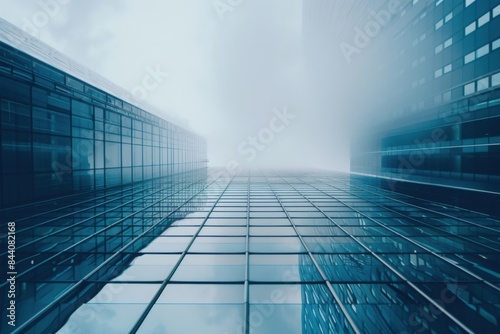 modern skyscraper with glass facade