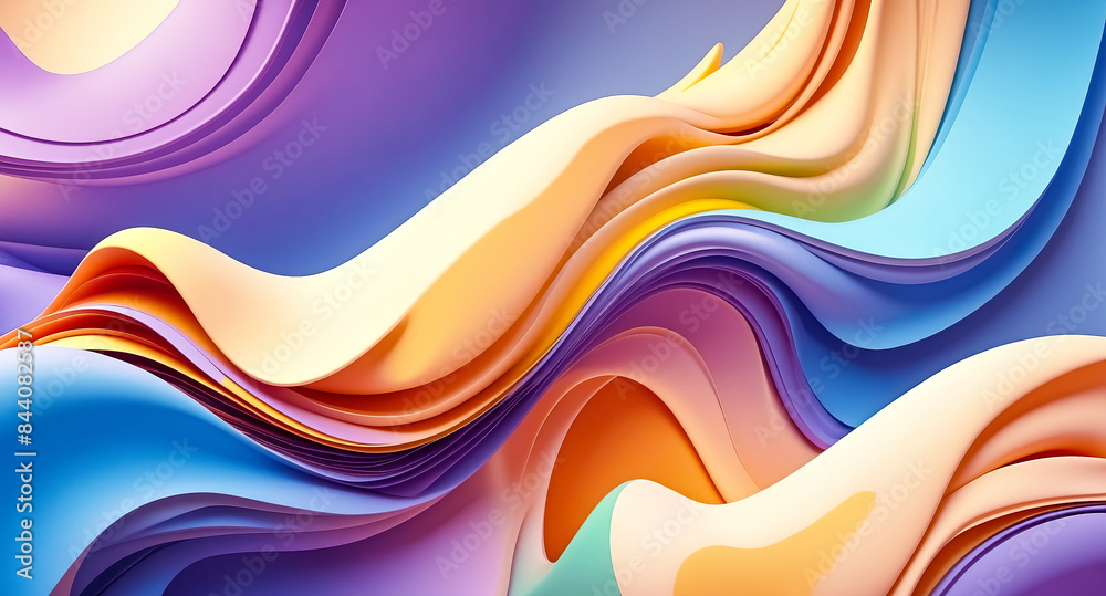 Abstract Colorful Wavy Background Abstract Colorful Wavy Background
