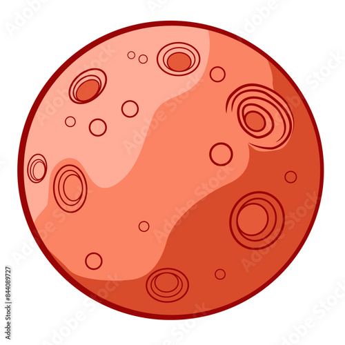 Vector of cartoon planets