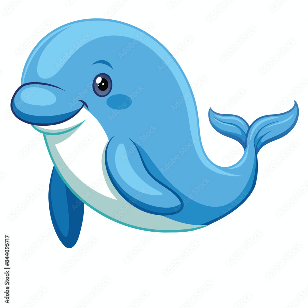 Naklejka premium cartoon-beluga-whale