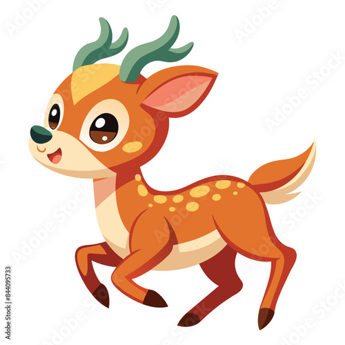 vector-cute-deer-cartoon-running