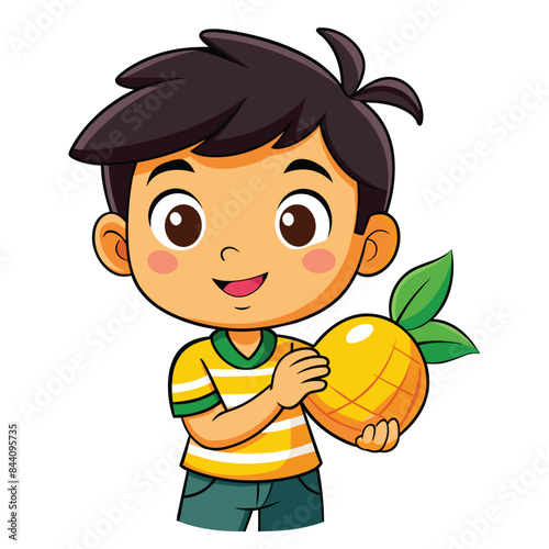 Pineapple Vector Illustration For Child And Baby