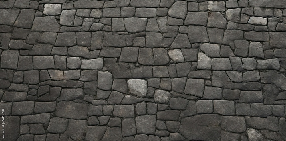 road texture seamless pattern of cobblestones in a stone wall Stock ...
