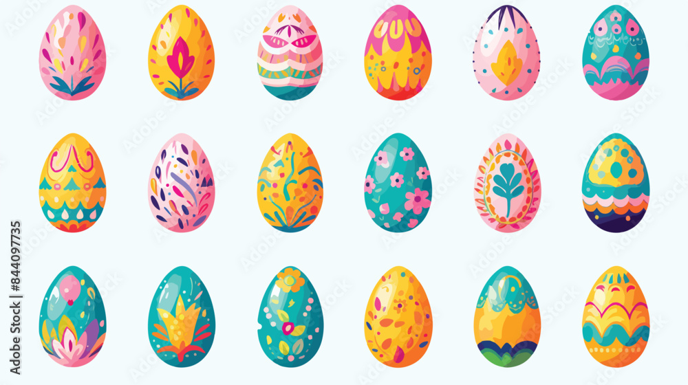 Easter eggs clipart isolated vector illustration. 2