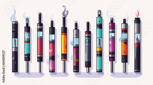 electronic cigarette. Isolated Vector Illustration