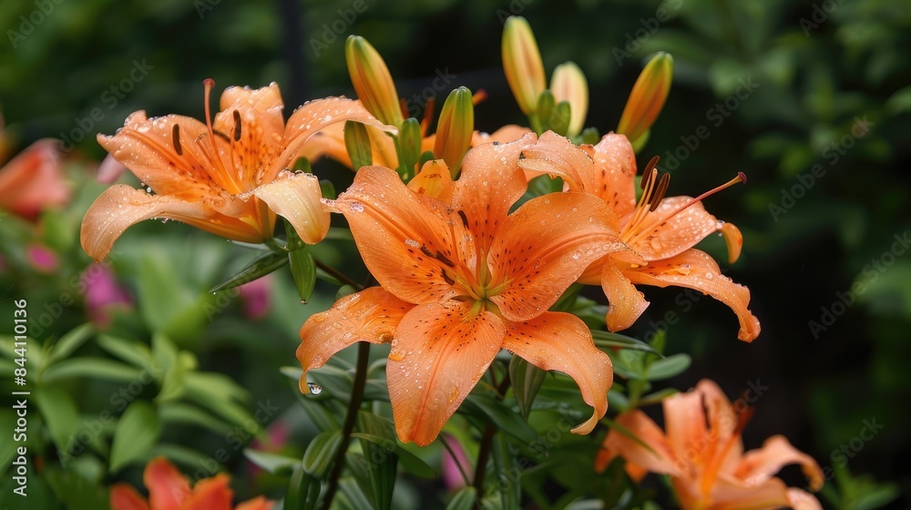 Lovely orange flowers enhance the garden s beauty Lovely orange flowers enhance the garden s beauty