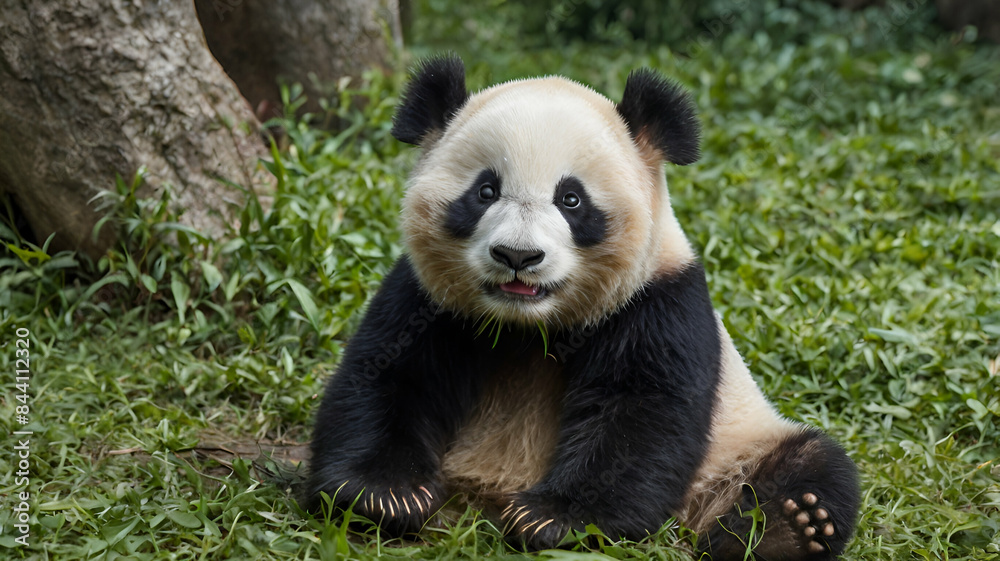 Fototapeta premium A beautiful cute Panda 