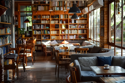 Cozy Coffee Shop Interior A warm and inviting coffee