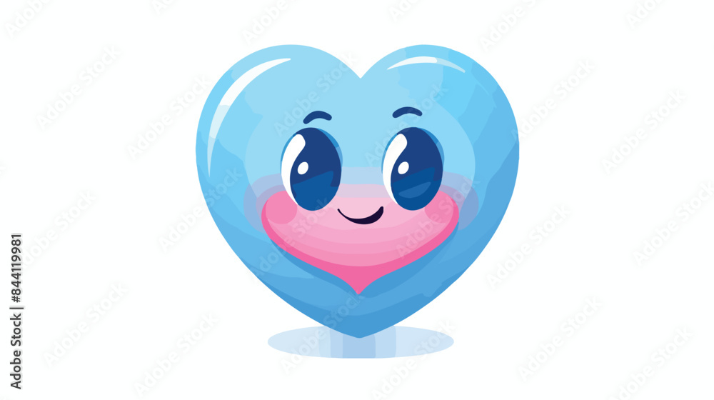 Heart Hug cartoon icon. Clipart image isolated on w