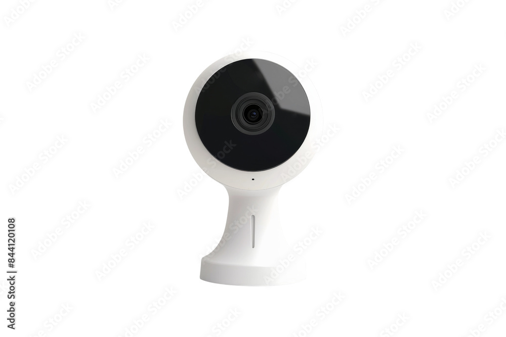 White Security Camera isolated on white background White Security Camera isolated on white background