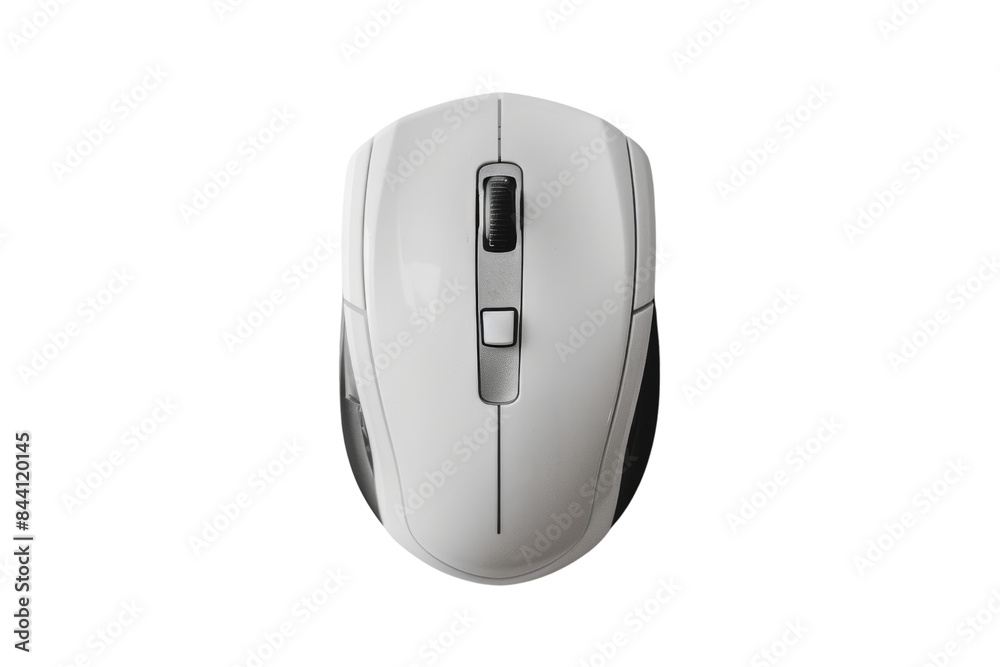 White Wireless Computer Mouse isolated on white background White Wireless Computer Mouse isolated on white background
