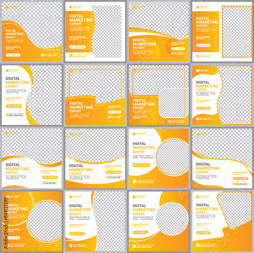 Digital marketing post social media design template