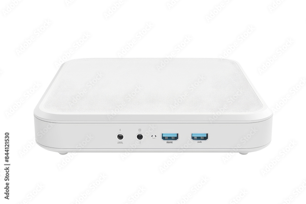 White Network Router with Ports White Network Router with Ports