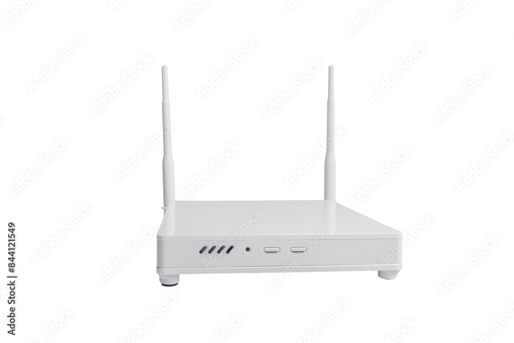 White Wireless Router with Antennas White Wireless Router with Antennas
