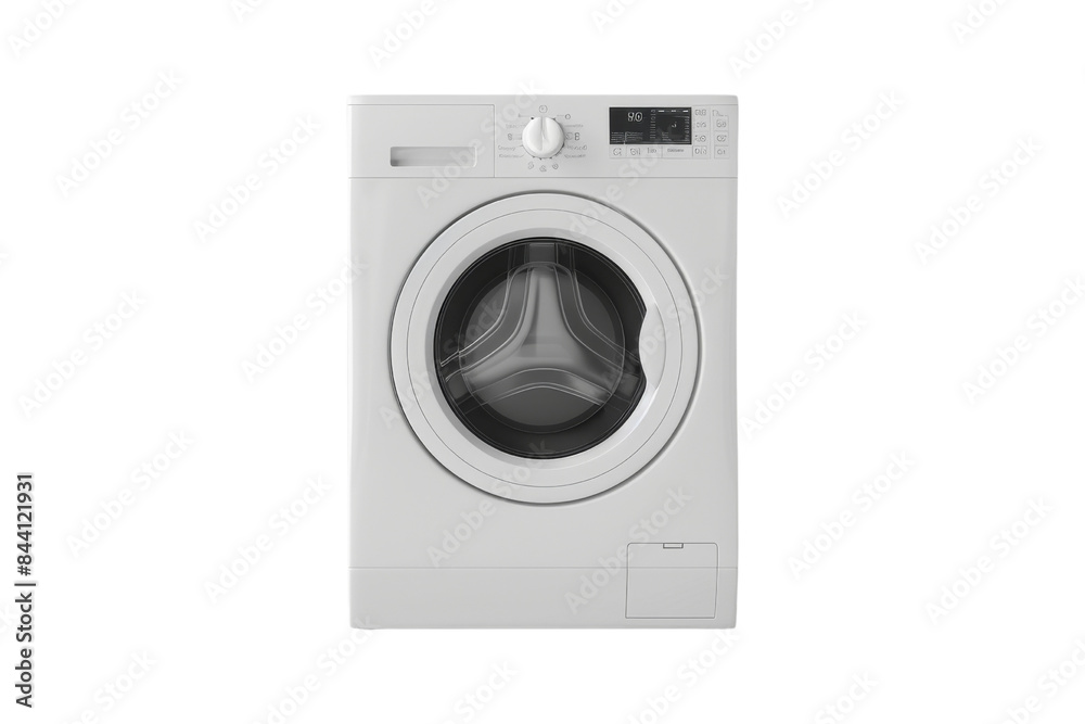 Front View of a White Washing Machine Front View of a White Washing Machine