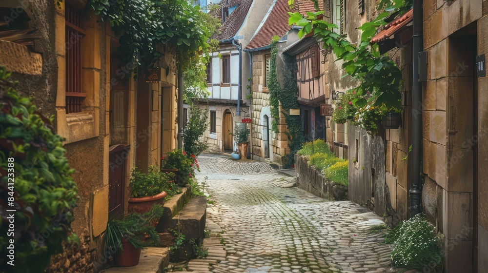 Naklejka premium street in town