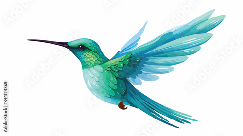 Hummingbird clipart isolated vector illustration. 2