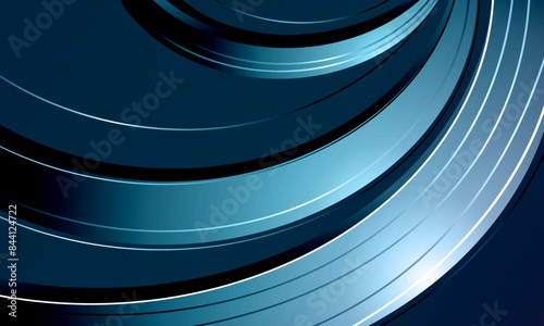 abstract blue line wave background. shiny curve shape.