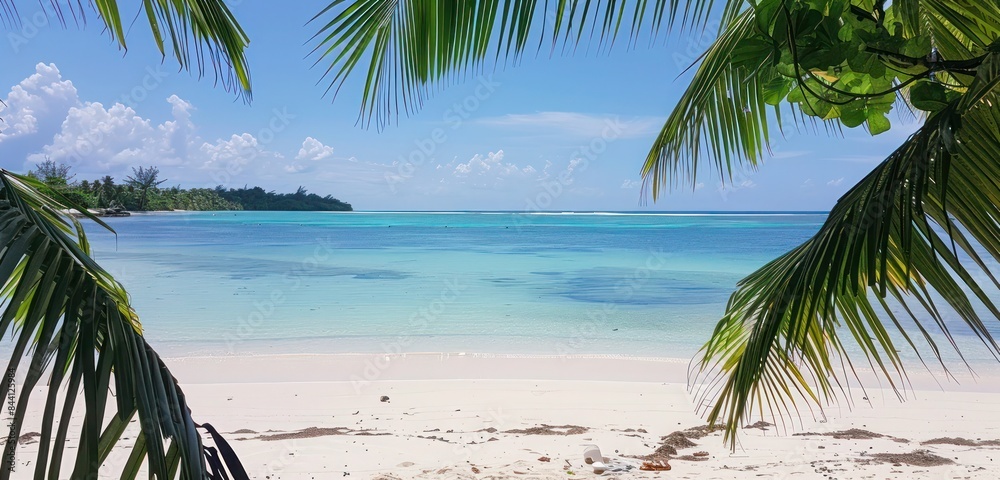 Obraz premium beach with trees