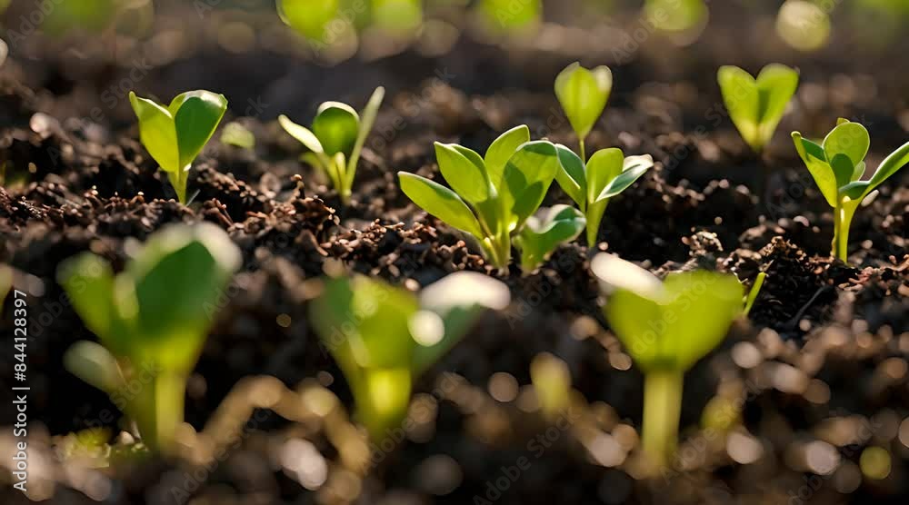 Life’s First Steps: 4K Timelapse of Sprouts Emerging from the Ground Life’s First Steps: 4K Timelapse of Sprouts Emerging from the Ground