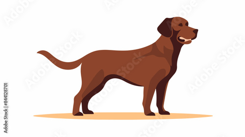 Labrador dog glyph icon. Clipart image isolated on