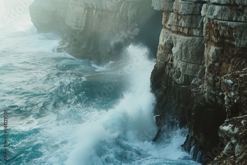 waterfall and rocks