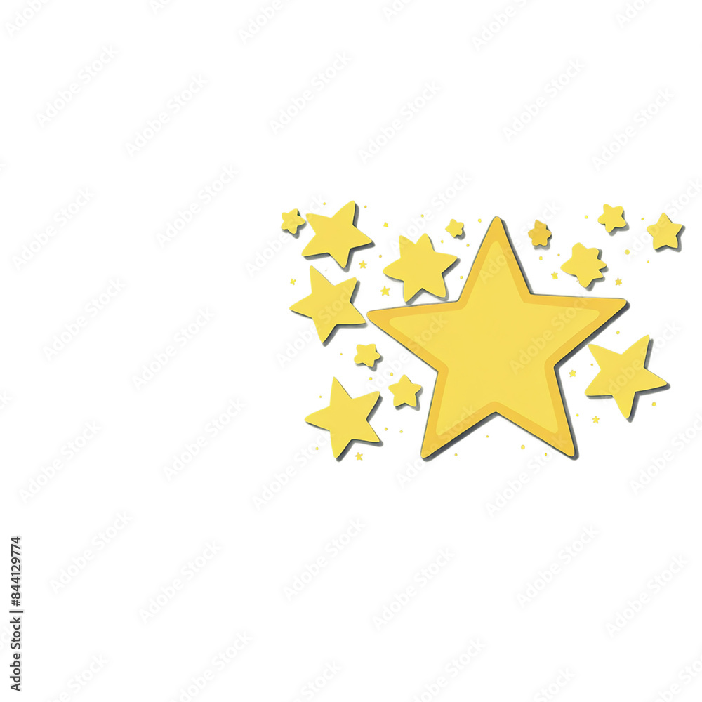 Obraz premium Star cute sticker isolated on transparent background png royalty-free image. Free for use & download.