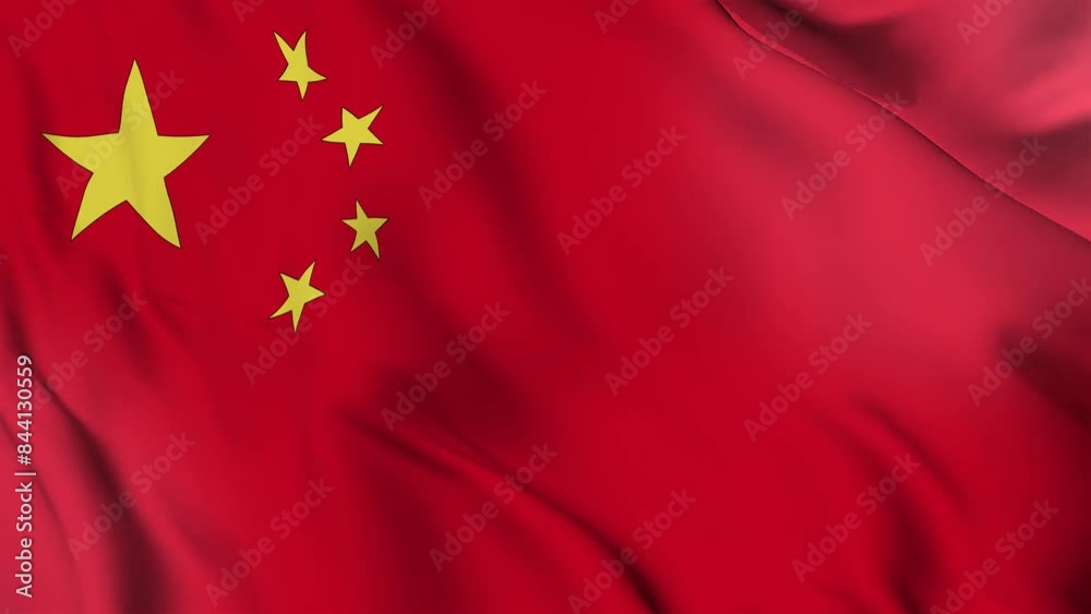 china shiny realistic 3d background national waving flag