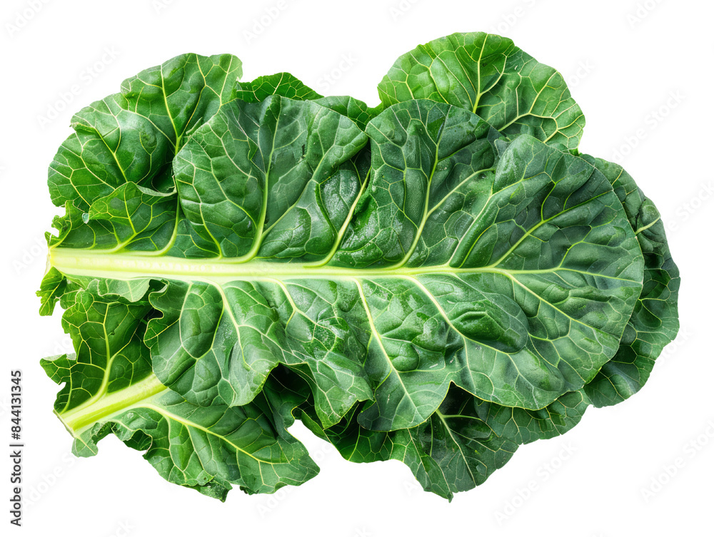 Fresh green collard greens leaves isolated on a white background. Ideal for use in cooking, nutrition, healthy eating, and organic food concepts. Fresh green collard greens leaves isolated on a white background. Ideal for use in cooking, nutrition, healthy eating, and organic food concepts.