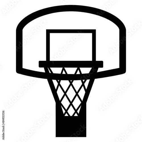 basketball hoop on a white