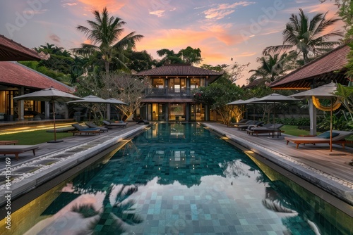 Wallpaper Mural tropical resort pool Torontodigital.ca