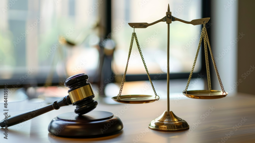 Concepts of law, Judge gavel with scales of justice Concepts of law, Judge gavel with scales of justice