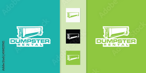 Dumpster company logo collection with elegant style design