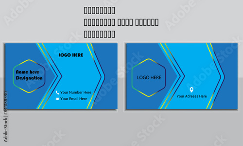 stylist modern business card template with multiple color variation