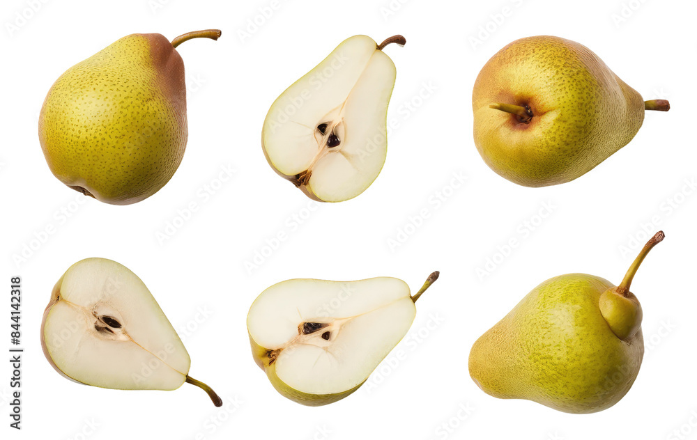 Isolated PNG Pear Fruit, GENERATIVE AI Isolated PNG Pear Fruit, GENERATIVE AI