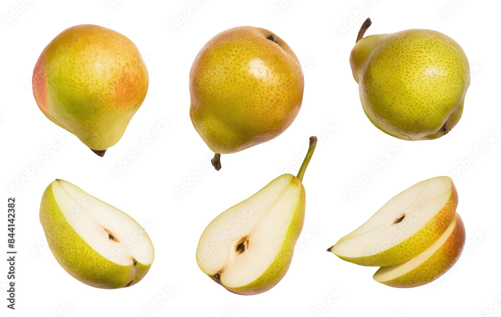Isolated PNG Pear Fruit, GENERATIVE AI Isolated PNG Pear Fruit, GENERATIVE AI