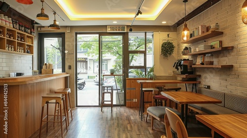 Modern Korean style design cafe © Koplexs-Stock