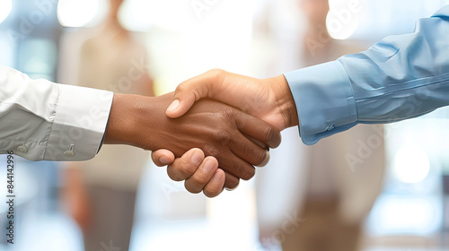Close-Up Commitment, Businessman's Handshake Solidifies the Deal