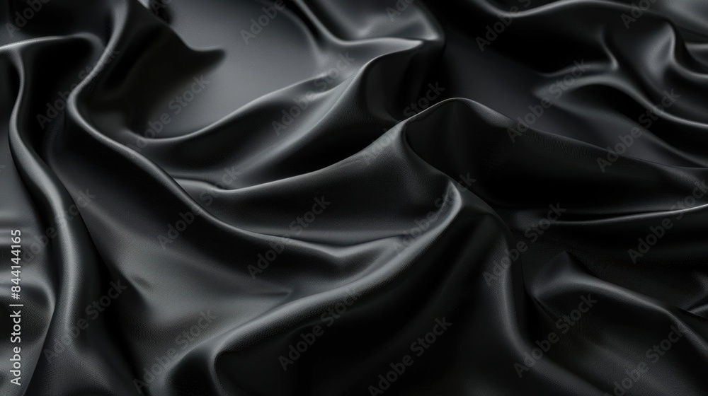 Abstract Black Draped Fabric Abstract Black Draped Fabric