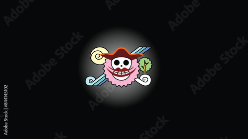 symbol of flag in isolated black background