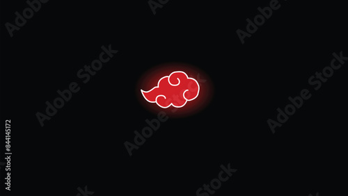 symbol of flag in isolated black background