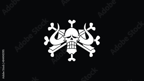 symbol of flag in isolated black background