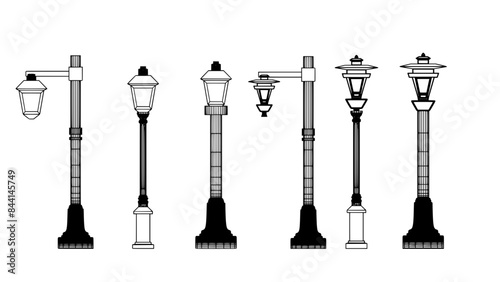 Iron lighting pole