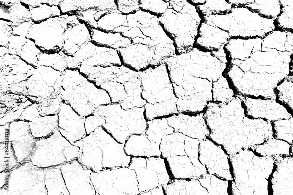 Texture soil dry crack background pattern of drought lack of water of nature white black old broken. Texture soil dry crack background pattern of drought lack of water of nature white black old broken.