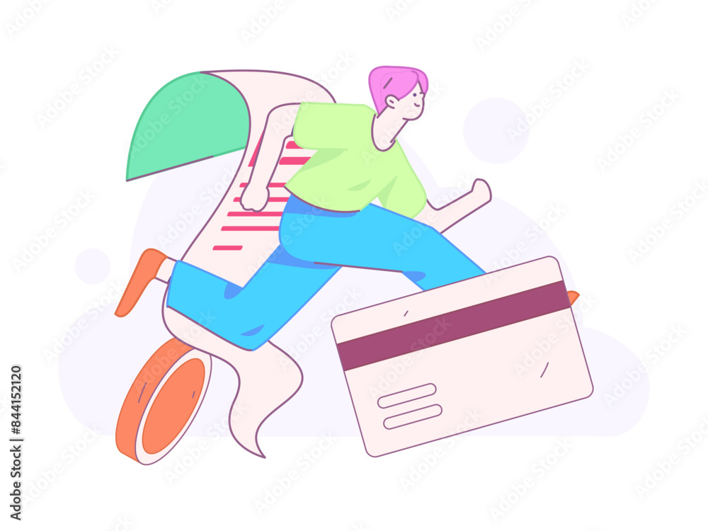 Online shopping payment security character flat vector concept operation hand drawn illustration
Online shopping payment security character flat vector concept operation hand drawn illustration