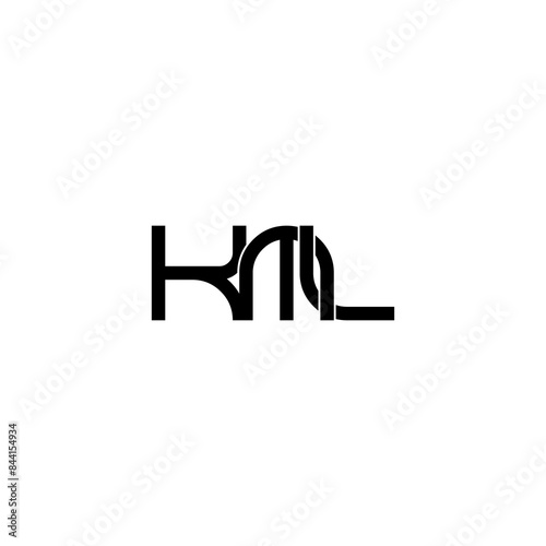 kml typography letter monogram logo design