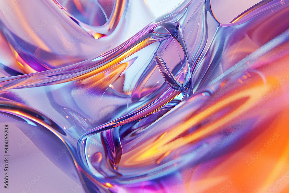 abstract liquid organic shapes 3D rendering background