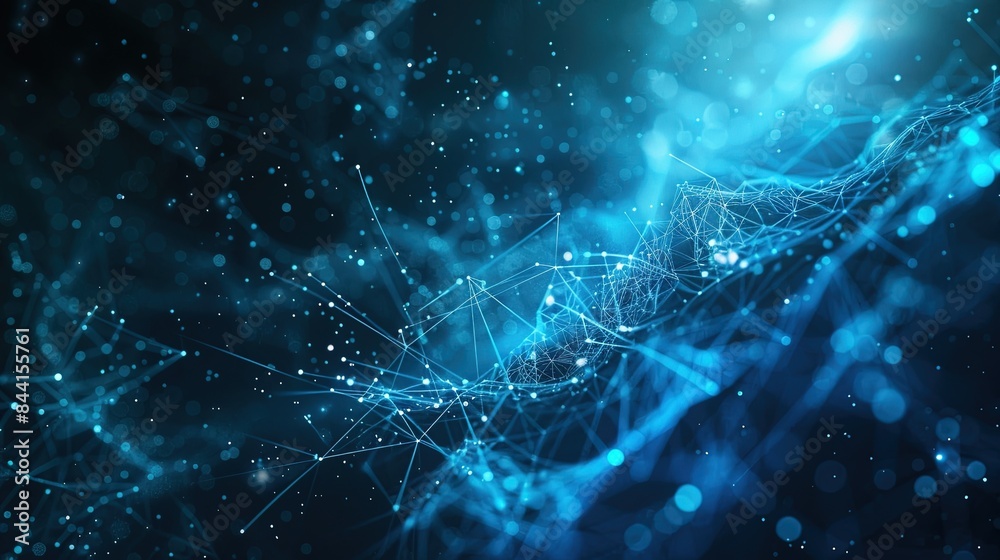 Abstract blue background of futuristic web network connection structure, Abstract digital technology concept Abstract blue background of futuristic web network connection structure, Abstract digital technology concept